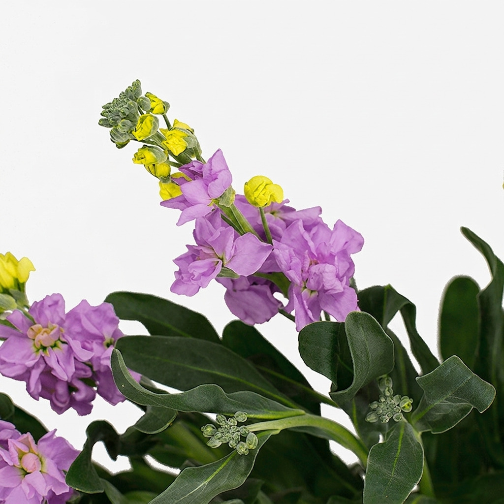 Alhelí nacional de temporada con espigas florales perfumadas para mayoristas.