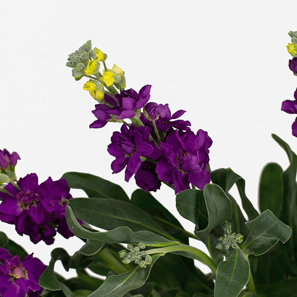 Alhelí nacional de temporada con espigas florales perfumadas para mayoristas.