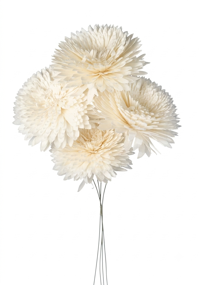 Flor de madera de shola diseño crisantemo