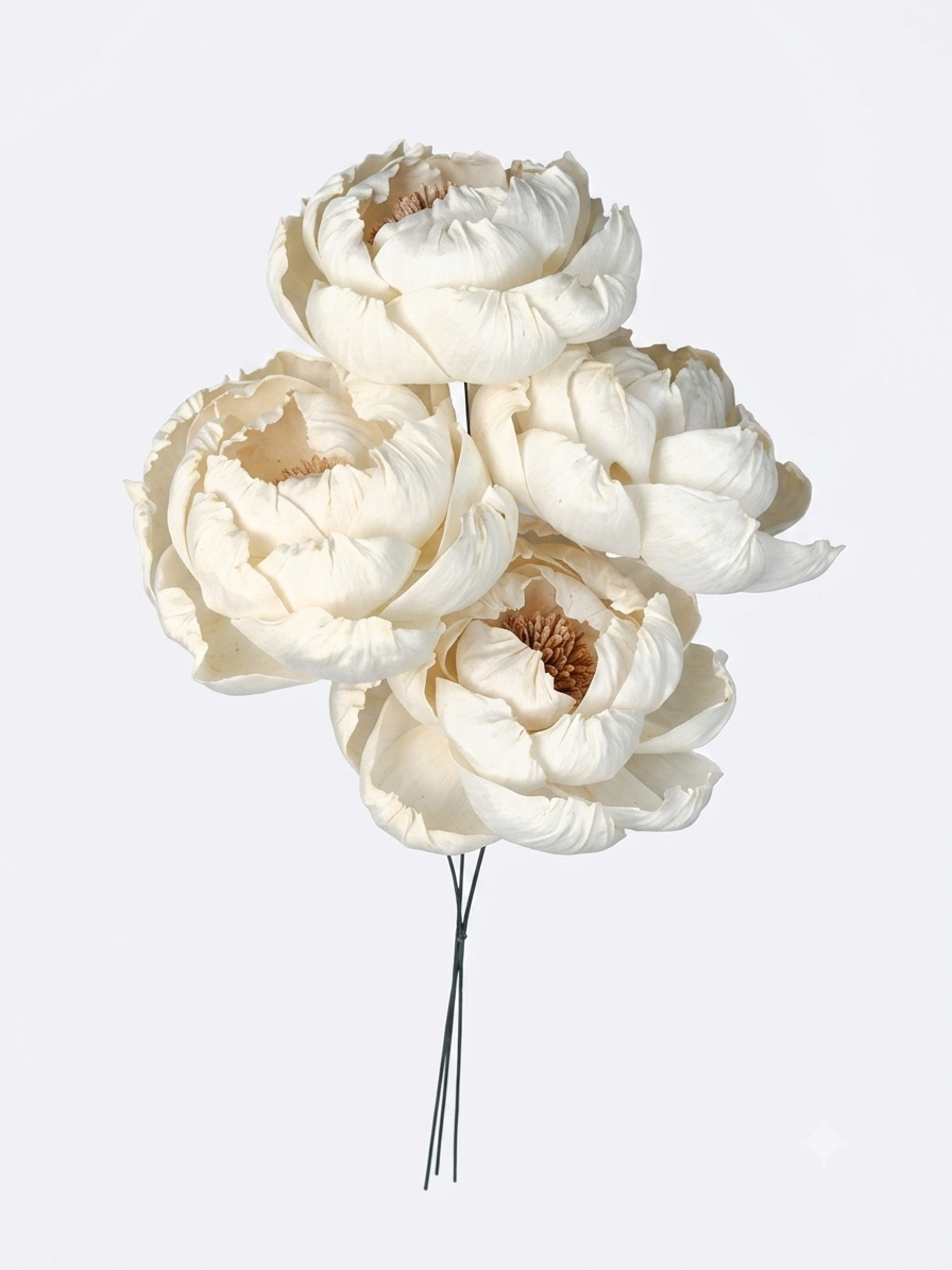 Flor de madera de shola diseño peonia