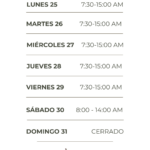 horario de verano extraflor