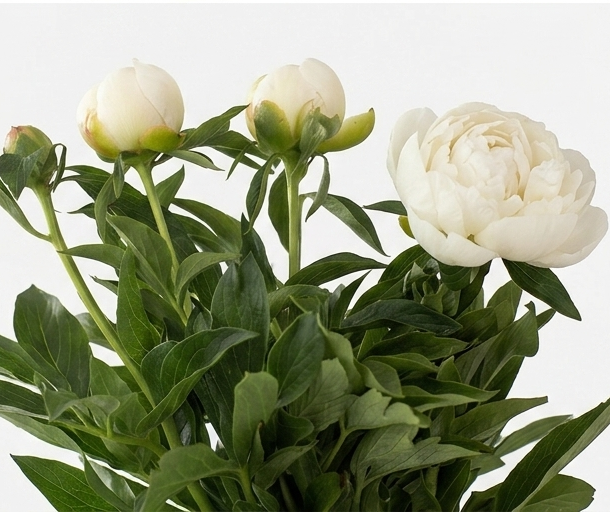 Peonías nacionales frescas de temporada para mayoristas de flor.