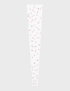 Bolsa de polímero transparente de alta resistencia diseñada para transporte floral, con asas reforzadas y base estable, mostrando su claridad cristalina sobre un fondo neutro.
