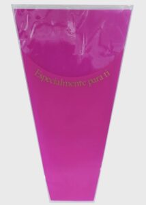 Bolsa bouquet recta con frontal transparente modelo Para Ti (Pack 50 uds)