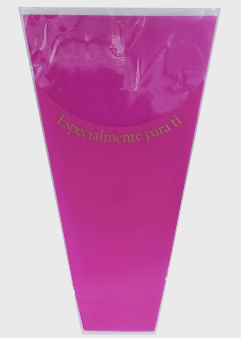 Bolsa bouquet recta con frontal transparente modelo Para Ti (Pack 50 uds)