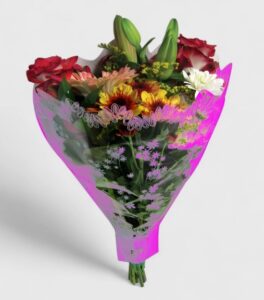 Bolsa de floristería modelo Melody para transporte y presentación de ramos