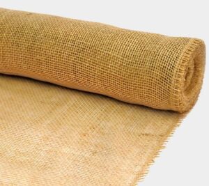 Rollo de yute natural de 50 cm x 10 m para ramos y centros de mesa rústicos