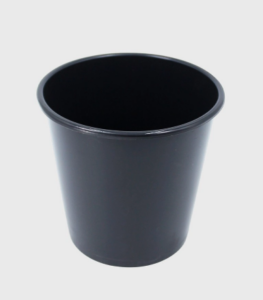 Cubo profesional de plástico negro para hidratación y exhibición de flores