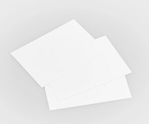 Tarjetas blancas de 9x6 cm y sobres de 11,5x8 cm para mensajes de floristería