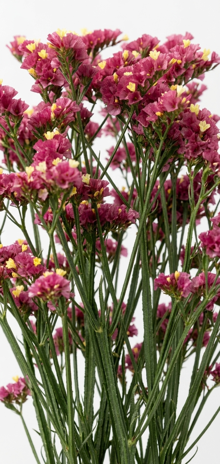 Ramas de limonium rosa fresco para relleno de ramos y centros florales.